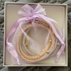 New Silver and gold bracelet set.